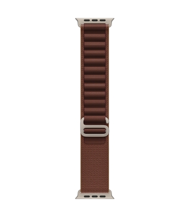 Apple 49mm Burgundy Alpine Loop - Medium - Natural Titanium Finish