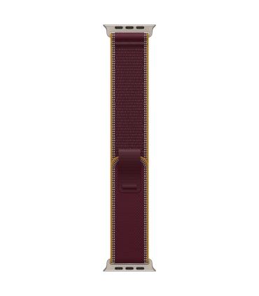 Apple 49mm Burgundy Trail Loop - M/L - Natural Titanium Finish