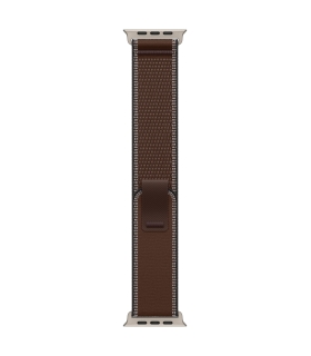 Apple 49mm Dark Umber Trail Loop - S/M - Natural Titanium Finish