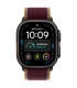 Apple 49mm Burgundy Trail Loop - S/M - Black Titanium Finish