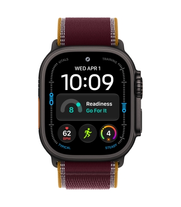 Apple 49mm Burgundy Trail Loop - S/M - Black Titanium Finish