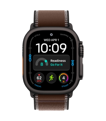 Apple 49mm Dark Umber Trail Loop - M/L - Black Titanium Finish