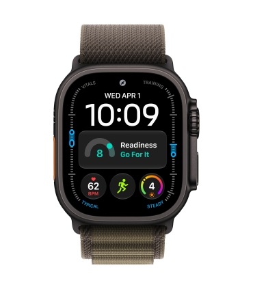 Apple 49mm Dark Olive Alpine Loop - Medium - Black Titanium Finish