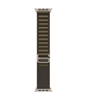 Apple 49mm Dark Olive Alpine Loop - Small - Natural Titanium Finish