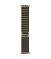Apple 49mm Dark Olive Alpine Loop - Small - Natural Titanium Finish