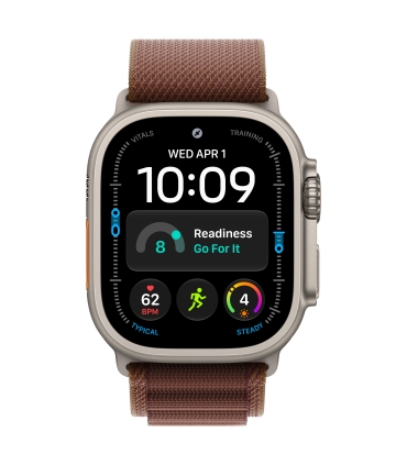 Apple 49mm Burgundy Alpine Loop - Small - Natural Titanium Finish