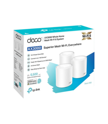 TP-LINK Deco X50 (3-pack) AX3000 Whole Home Mesh Wi-Fi 6 System | TP-LINK | Whole Home Mesh Wi-Fi 6 System | Deco X50 (3-pack) |