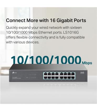 TP-LINK 16-Port Gigabit Switch | LS1016G | Unmanaged | Desktop/Rack-mountable