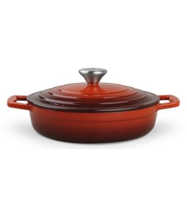 XANTEN cast iron 7pcs cookware set, red
