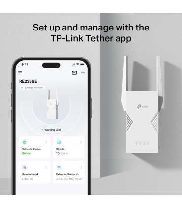 TP-LINK WRL RANGE EXTENDER 3600MBPS/DUAL BAND RE235BE 
