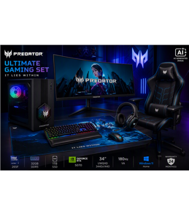 Acer Ultimate Gaming Set Orion 3000 Desktop Tower Ultra 7, 32GB, 1TB SSD
