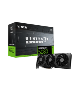 MSI NVIDIA GeForce RTX 5080 16G VENTUS 3X OC BLACK 16GB GDDR7
