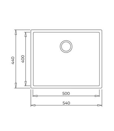 Sink Teka Square 50.40TG arctic white