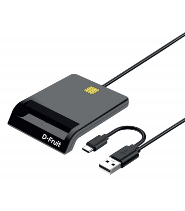 D-Fruit ID-kaardi lugeja USB-A/USB-C DF174, must