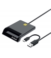 D-Fruit ID-kaardi lugeja USB-A/USB-C DF174, must