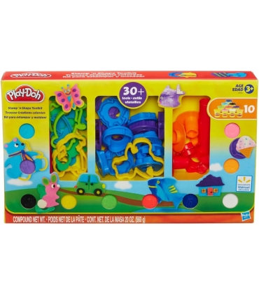 Play-Doh Stamp u0027n Shape voolimiskomplekt 10 värvi+tarvikud