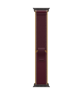 Apple 49mm Burgundy Trail Loop - M/L - Black Titanium Finish
