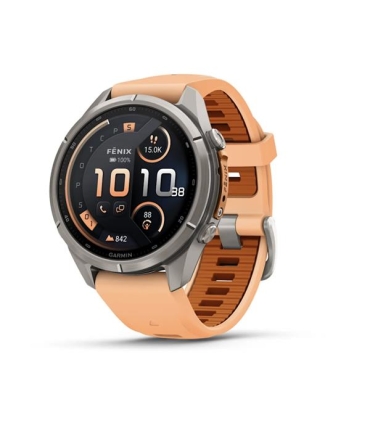 Garmin fenix 9 Pro nutikell, inReach, 43 mm, titaanist korpus ja roosa/sügisoranž silikoonrihm