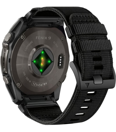 Tech-Protect kellarihm Nylon Classic Garmin fenix 47mm, must