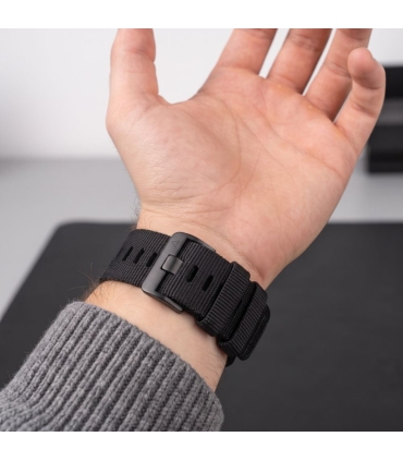 Tech-Protect kellarihm Nylon Classic Garmin fenix 47mm, must