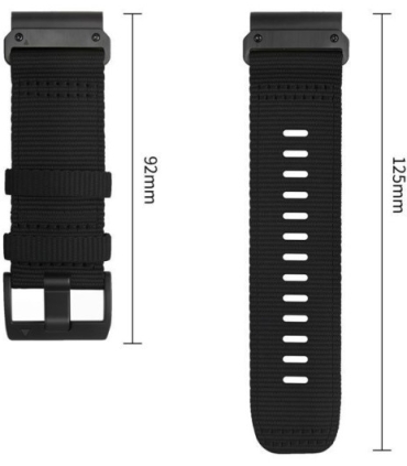 Tech-Protect kellarihm Nylon Classic Garmin fenix 47mm, must