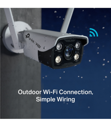 TP-LINK | VIGI 4MP Outdoor Full-Color Wi-Fi Network Camera | VIGI C340-W | Bullet | 4 MP | 4 mm | IP66 | H.265+/H.265/H.264+/H.2
