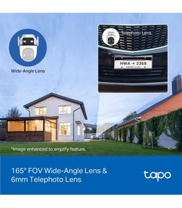 TP-LINK | Dual Lens Security Wi-Fi Camera | Tapo C545D | Dome | 3 MP | 6mm | IP66 | H.264 | MicroSD, up to 512 GB