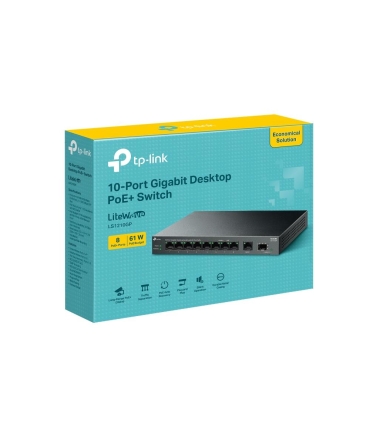 TP-LINK | 10-Port Gigabit Desktop Switch with 8-Port PoE+ | LS1210GP | Unmanaged | Desktop