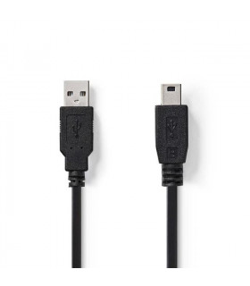 Nedis miniUSB A-mini kaabel 2m, must