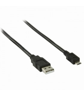 Nedis microUSB A-B kaabel 2m, must