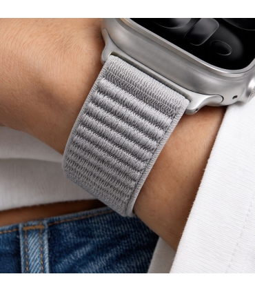 Tech-Protect kellarihm NylonLoop Apple Watch 44/45/46/49mm, helehall