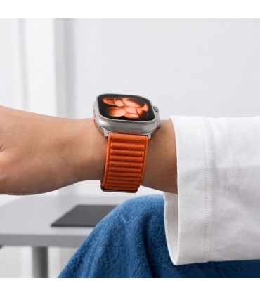 Tech-Protect kellarihm NylonLoop Apple Watch 44/45/46/49mm, oranž