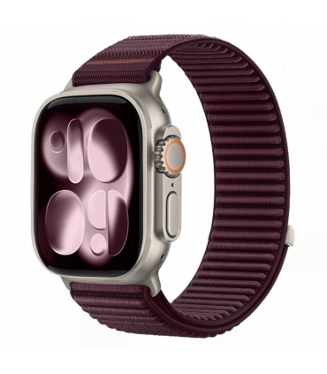 Tech-Protect kellarihm NylonLoop Apple Watch 44/45/46/49mm, deep burgundy