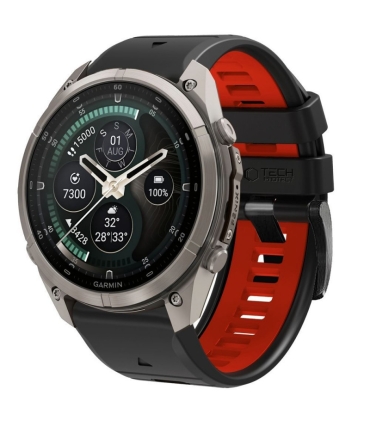 Tech-Protect kellarihm IconBand Pro Garmin fenix 47mm, must/punane