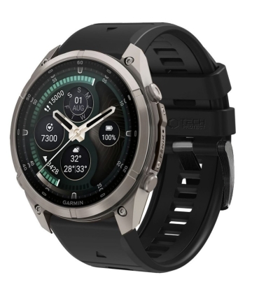 Tech-Protect kellarihm Silicone Garmin fenix 47mm, obsidian black