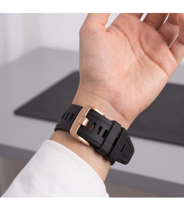 Tech-Protect kellarihm Silicone Garmin fenix 43mm, must
