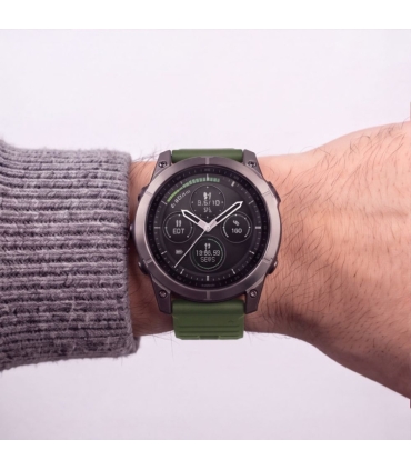 Tech-Protect kellarihm Silicone Garmin fenix 51mm, military green