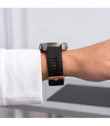 Tech-Protect kellarihm Silicone Garmin fenix 43mm, must