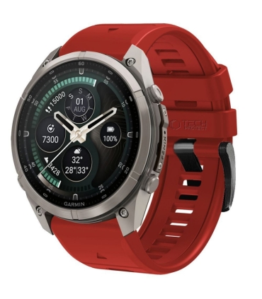 Tech-Protect kellarihm Silicone Garmin fenix 47mm, crimson red