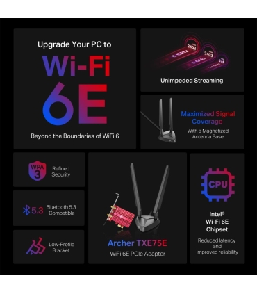 TP-LINK WRL ADAPTER 5400MBPS WI-FI 6E/ARCHER TXE75E 