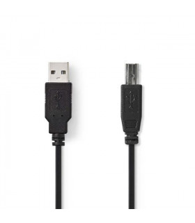 Nedis USB 2.0 A-B kaabel 3m, must