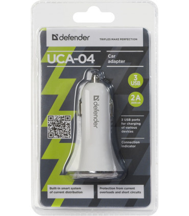 Defender autoadapter 2xUSB port, 5V/2A