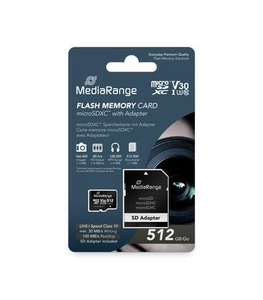 Mediarange Micro SDXC 512GB UHS-1/W/ADAPTER MR947