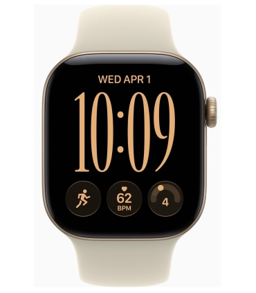 Apple Watch 12 GPS 42mm kuldne, beež silikoonrihm- S/M