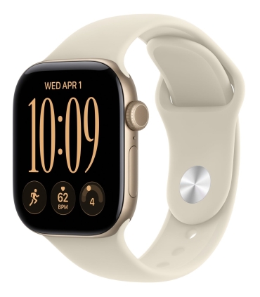 Apple Watch 12 GPS 42mm kuldne, beež silikoonrihm- S/M