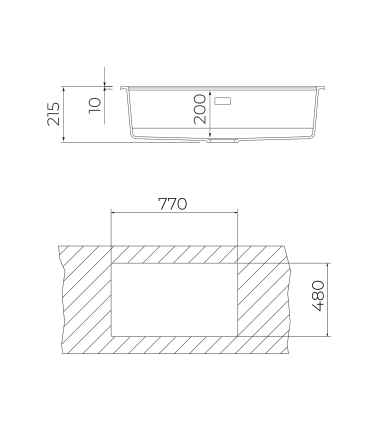Sink Teka Nova black