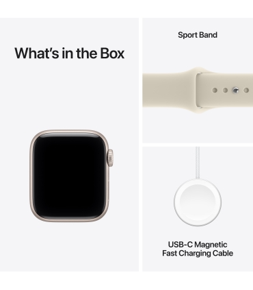 Apple Watch SE 3 GPS 40mm Starlight Aluminium Case with Sand Sport Band - S/M