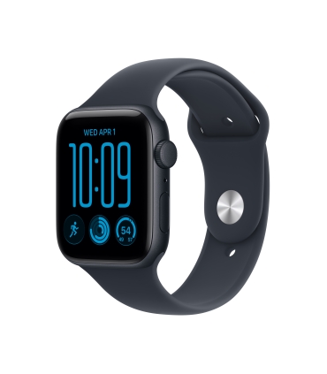 Apple Watch SE 3 GPS 44mm Midnight Aluminium Case with Navy Blue Sport Band - S/M