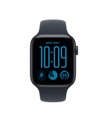 Apple Watch SE 3 GPS 44mm Midnight Aluminium Case with Navy Blue Sport Band - S/M