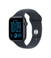 Apple Watch SE 3 GPS 44mm Midnight Aluminium Case with Navy Blue Sport Band - M/L